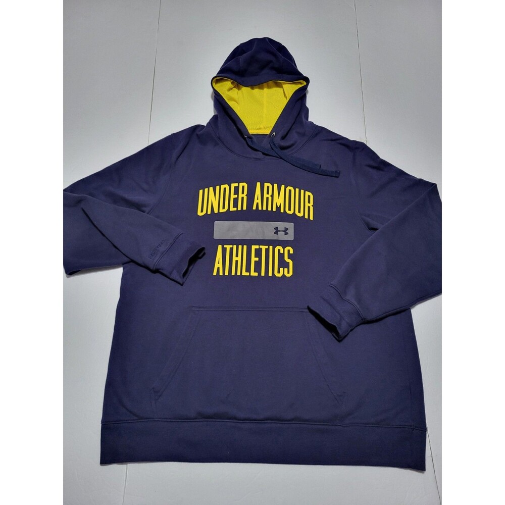 (#L8)Under Armour Storm Hoodie Men's XL Blue Coldgear Pullover Long Sleeve